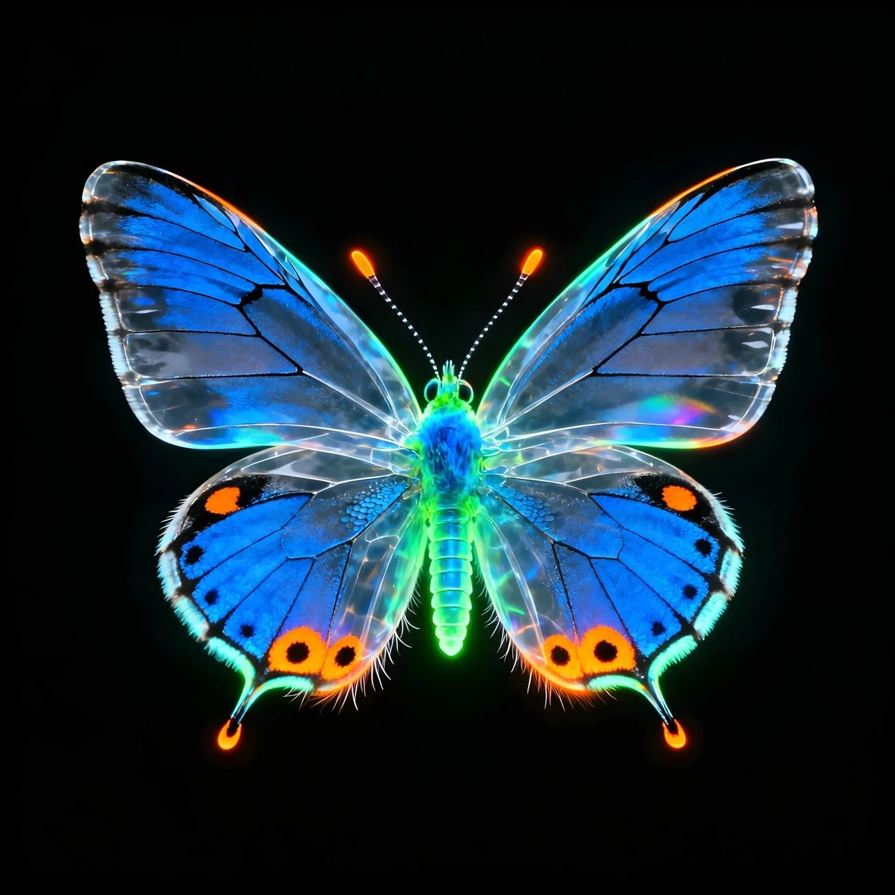False-Head Tails: the Eastern Tailed-Blue, Cupido comyntas, drawn as living glass
