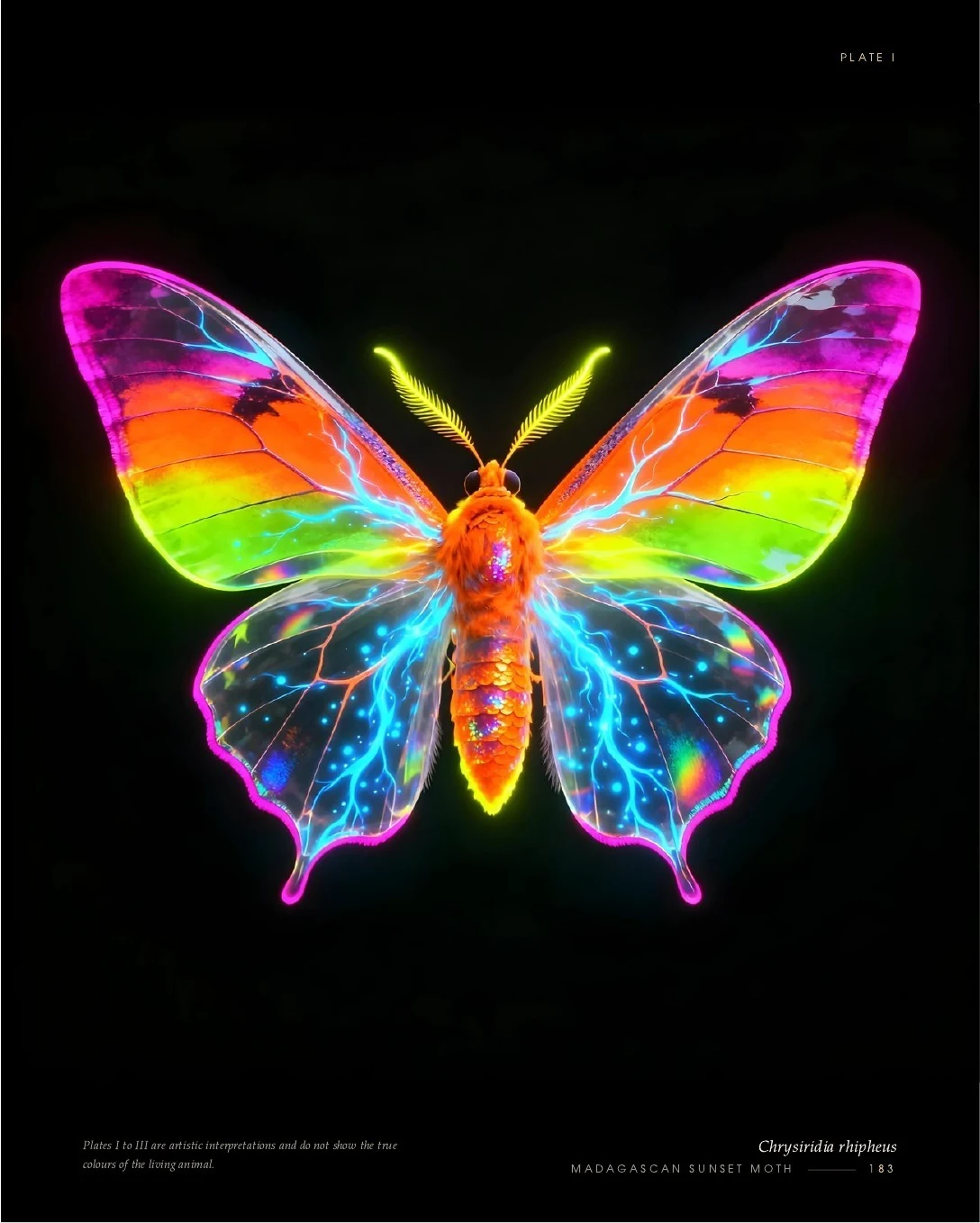 Madagascan Sunset Moth, Chrysiridia rhipheus