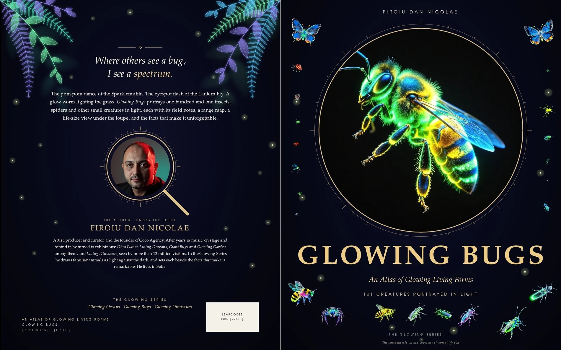 Pages of the book: The cover, front and back