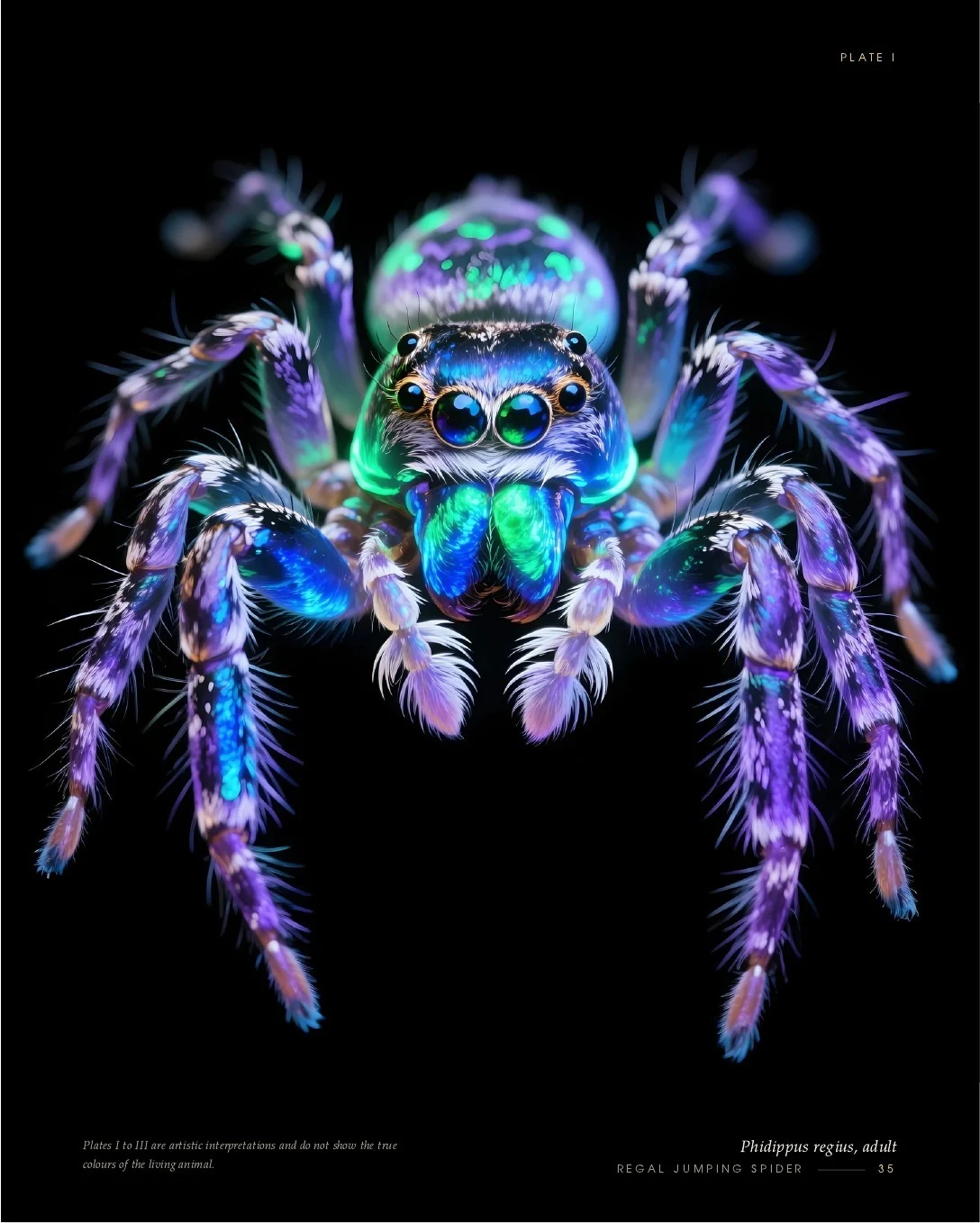 Regal Jumping Spider, Phidippus regius