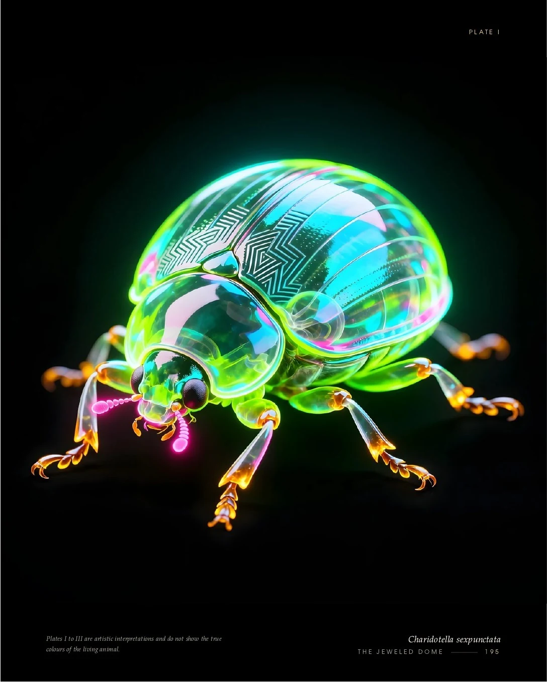 The Jeweled Dome rendered in glowing light, second view
